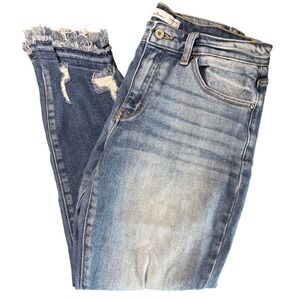 Kancan Distressed Raw Hem Skinny Jeans Size 30